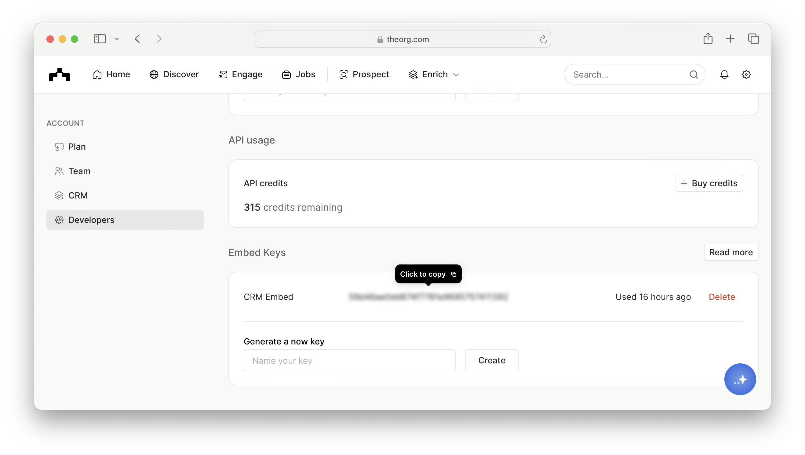 Create an API Key